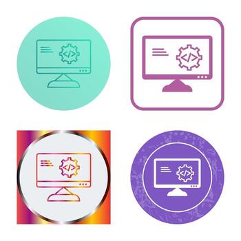 icono de vector de optimización de código único