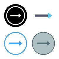 Unique Right Arrow Vector Icon