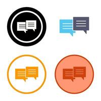 Unique Two Chat Bubbles Vector Icon