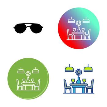 icono de vector de mesa