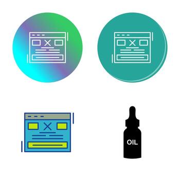 icono de vector de error