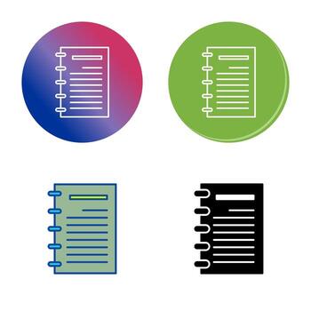 Notepad Vector Icon
