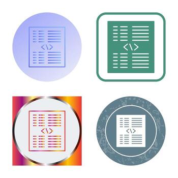 Piece of Code Vector Icon