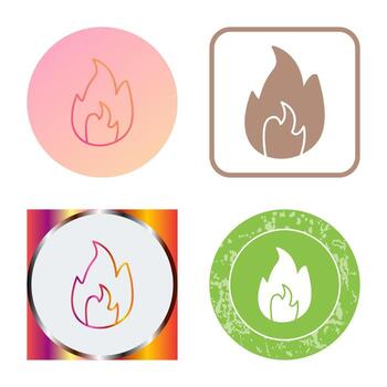 Unique Flame Vector Icon