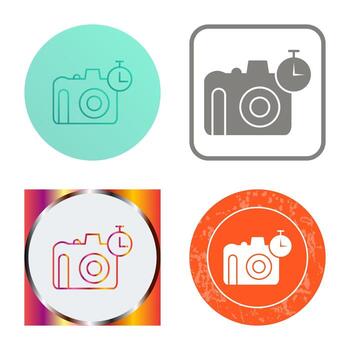 Unique Timer on Camera Vector Icon