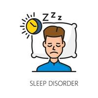 Sleep disorder psychological disorder problem vector