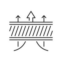 Material layer icon, fiber fabric level filter vector
