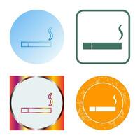 Unique Lit Cigarette Vector Icon