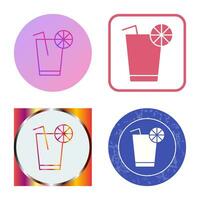 Unique Lemon Juice Vector Icon