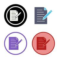 Unique Edit Document Vector Icon