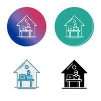 Work At Home Vector Icon