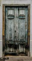 old wooden doors in the old town of san luis obispo, california photo