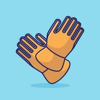 Safety gloves simple cartoon vector illustration carpentry tools concept icon isolated