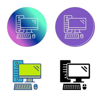 icono de vector de computadora