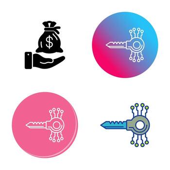 icono de vector de código clave
