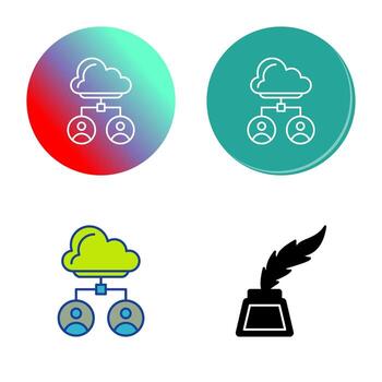 icono de vector de nube