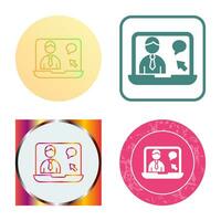 Online Interview Vector Icon