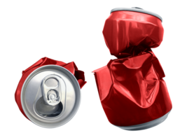 Compressed cans, transparent background png