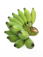 Fresh green raw banana, transparent background png