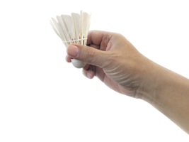 shuttlecock in hand, transparent background png