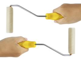 hand håll måla vält, transparent bakgrund png