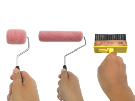 hand hold Paint roller, transparent background png