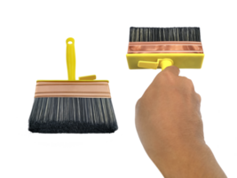 hand with a brush isolated, transparent background png