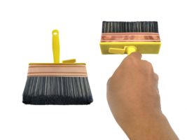 main avec une brosse isolé, transparent Contexte png