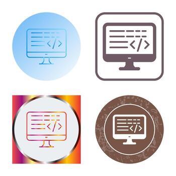 icono de vector de codificación