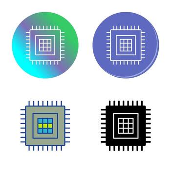 icono de vector de procesador