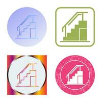 icono de vector de escaleras