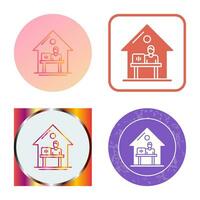 Work At Home Vector Icon