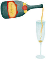 Champagne et verre png