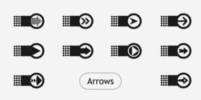 Set of flat icons, signs, arrow symbols for interface design, web design, applications, presentations and much more vector