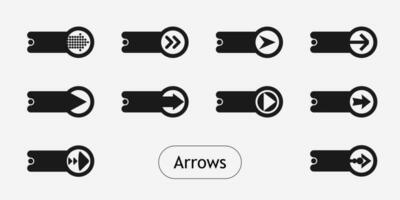 Set of flat icons, signs, arrow symbols for interface design, web design, applications, presentations and much more vector