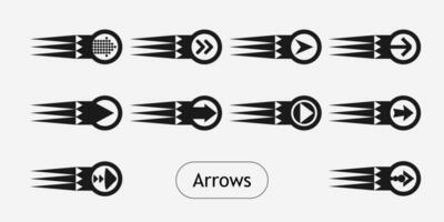 Set of flat icons, signs, arrow symbols for interface design, web design, applications, presentations and much more vector