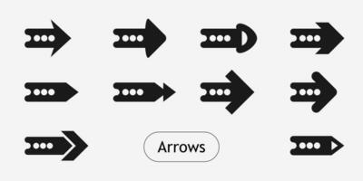 Set of flat icons, signs, arrow symbols for interface design, web design, applications, presentations and much more vector