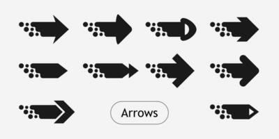 Set of flat icons, signs, arrow symbols for interface design, web design, applications, presentations and much more vector