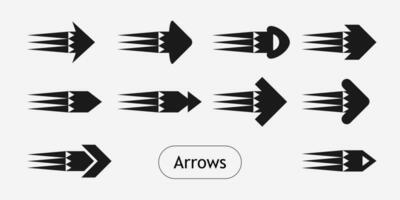 Set of flat icons, signs, arrow symbols for interface design, web design, applications, presentations and much more vector