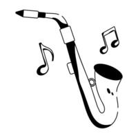 Trendy Tenor Saxophone vector