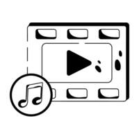 Trendy Music Video vector