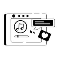 Trendy Music Feedback vector