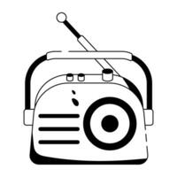 Trendy Radio Set vector