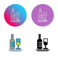 White Wine Vector Icon