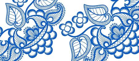 blue Flourish Decorative Abstract background Wallpaper vector