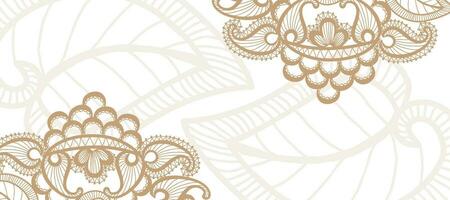 Golden Flourish Decorative Abstract background Wallpaper vector