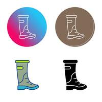 icono de vector de botas de lluvia