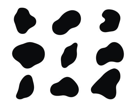 líquido gota forma resumen elementos gráfico plano estilo diseño fluido vector