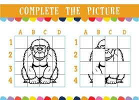 Education game for children complete the picture vector