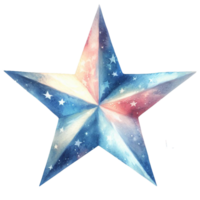 ai gerado aguarela grampo arte do desenhando Estrela forma símbolo transparência png
